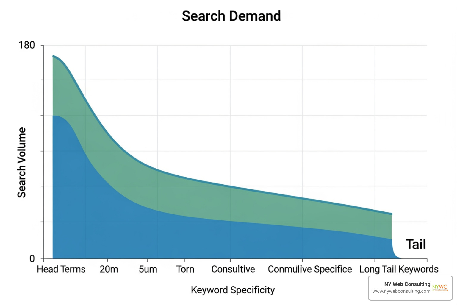 long tail SEO keywords search demand curve